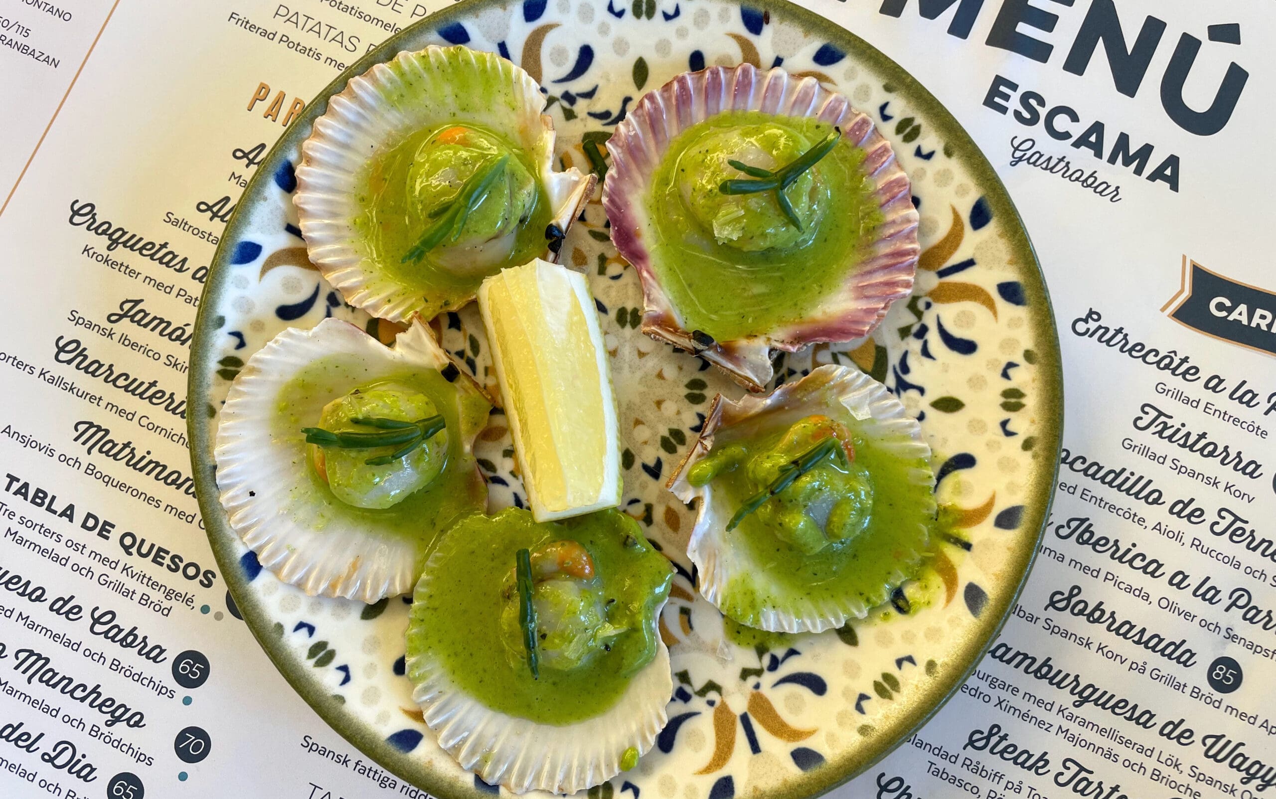 Colorful dish at Escama