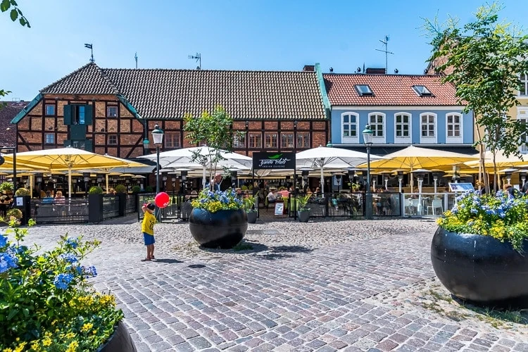 Charming Lilla Torg in Malmö on a sunny day