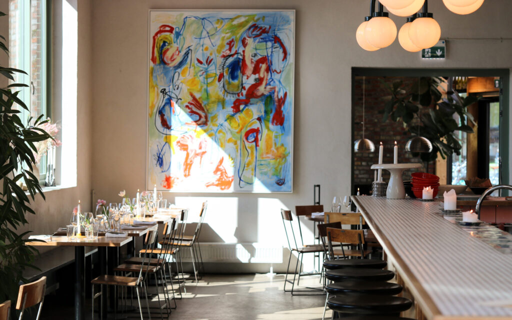Cool interior of Aster in Malmö